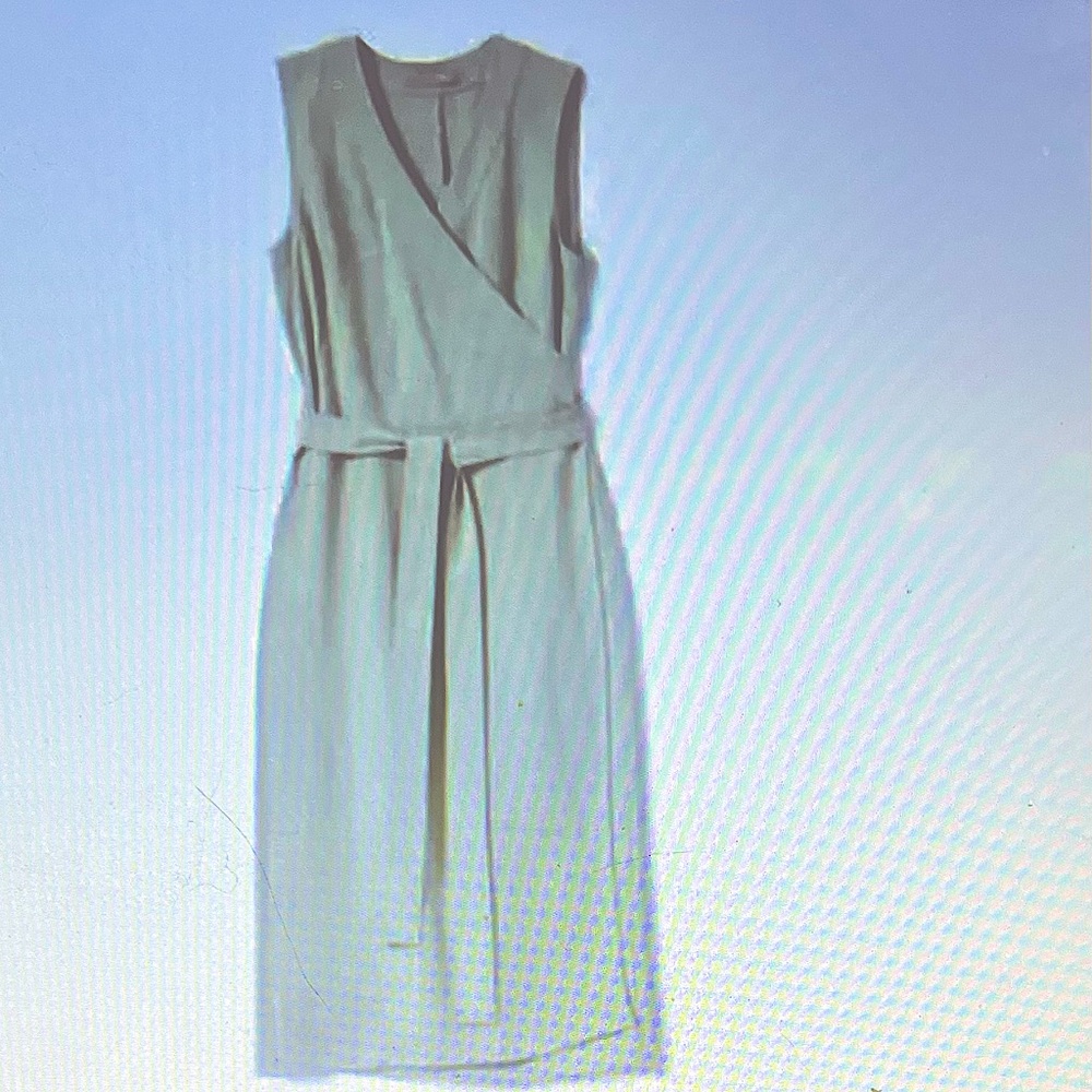 Everlane mint green Japanese Go Weave wrap dress size 8